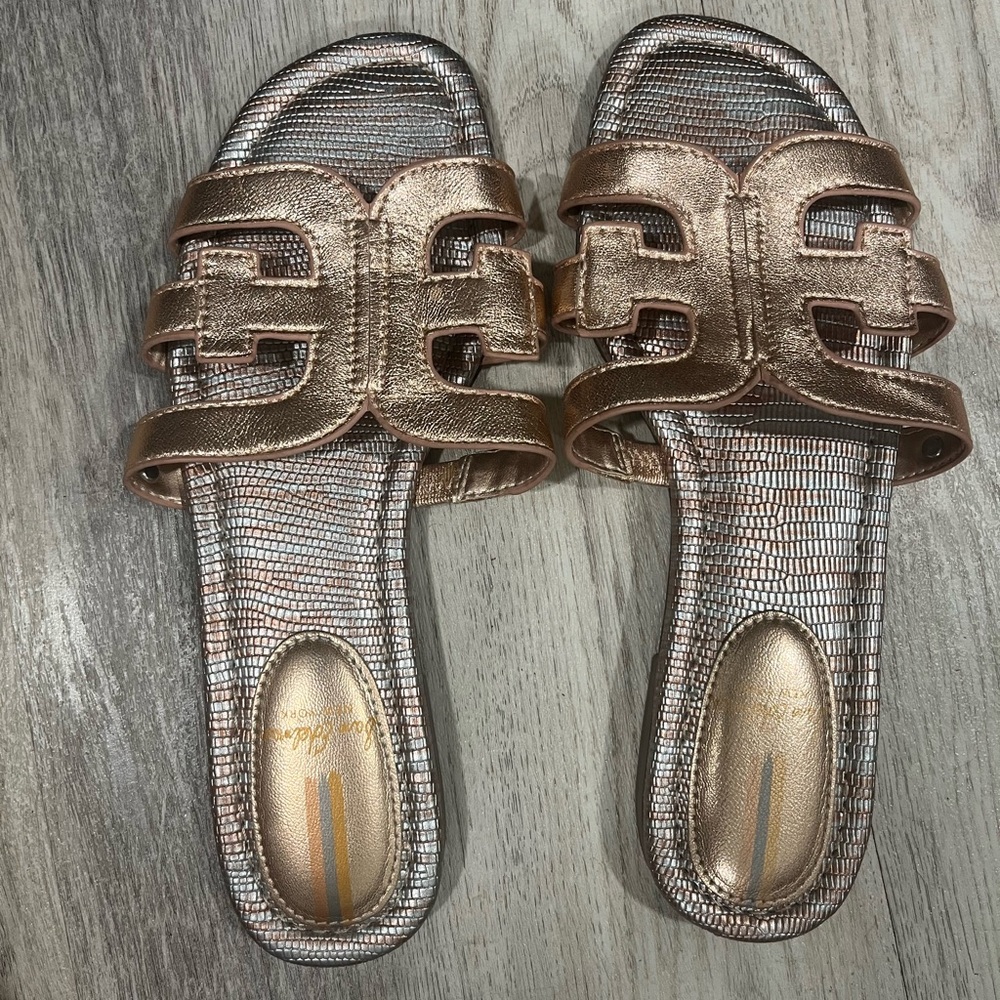 Sam Eldelman rose gold sandals size 7